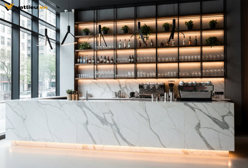 Quầy bar dùng đá cẩm thạch để ốp Quầy bar dùng đá cẩm thạch để ốp
