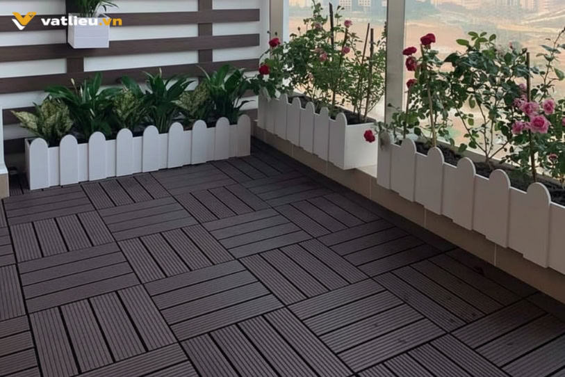 Vỉ gỗ nhựa lót sàn ban công Vỉ gỗ nhựa lót sàn ban công